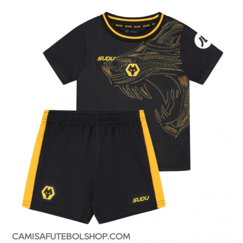 Camisa de time de futebol Wolves Replicas 2º Equipamento Infantil 2024-25 Manga Curta (+ Calças curtas)